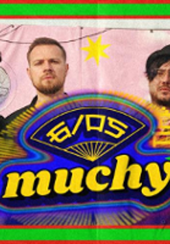 Picture of the band members and yellow inscription "Muchy".