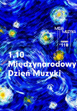 Concert poster: yellow circles on blue background and information about the event.