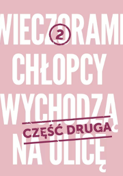 Concert poster: the title of one of Myslovitz's songs on pink background.