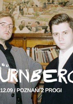 Concert poster: photo of two men and the name of the band.