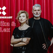 Concert poster with performrs' photo.