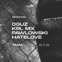 Black and white poster with the names of the performers.