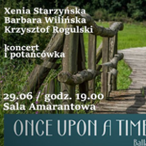 Photo of a small wooden bridge and a piece of a grass area with information about the event.