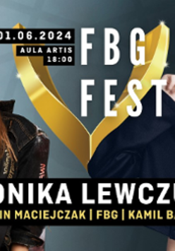 Concert poster: photo of two performers and information about the event.