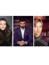 Three small photos of the concert performers.