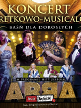 Concert poster with information about the event and photo of performers.