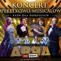 Concert poster with information about the event and photo of performers.