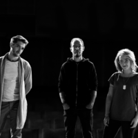 Black and white picture of the band