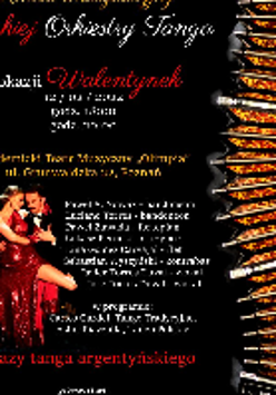 Concert poster - information about the event and a photo of a dancing couple