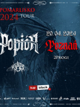 Concert poster in dark colours with information about the event.