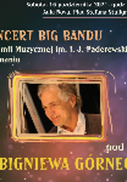 Event poster with information about the concert. In the middle - photo of band's conductor Zbigniew Górny