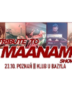 Event poster - red captions on white background with information about the concert. At the top - four pictures of playing musicians.