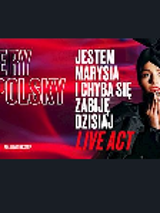 Poster - the photo of the singer and information about the event