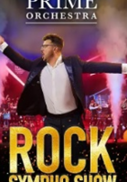 Concert poster with photo of the Orchestra's conductor on stage.