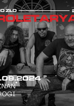 Black and white photo of the band and information about the event.