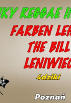 Concert poster with bands' names.