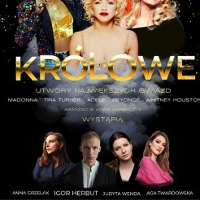 Concert poster with photo of performers and information about the event.