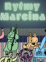 Colourful drawing of musicians and people, who are dancing.