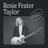 Black and white concert poster with information about the event and photo of Rosie Frater-Taylor with a guitar.