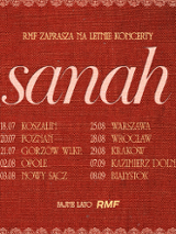 Concert poster with information about concert tour.