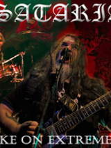 Concert poster with photo of the band members.