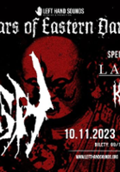 Concert poster with bands' names and information about the event.