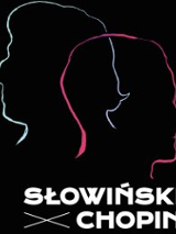 Concert poster: the outline of two heads on a black background and the title of the concert below them.