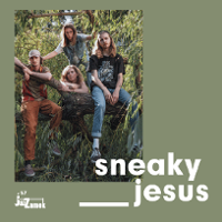 Concert poster: photo of the band and the name of it.