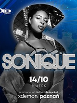 Concert poster - photo of the artist and information about the event.