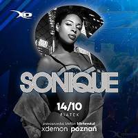 Concert poster - photo of the artist and information about the event.