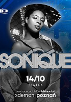 Concert poster - photo of the artist and information about the event.