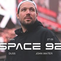 Concert poster: information about the evet and photo of a young man.