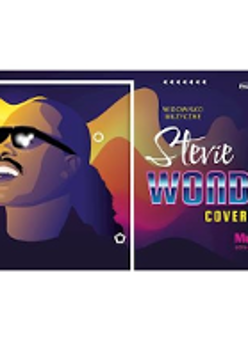 Concert poster with drawing of Stevie Wonder and information about the event.