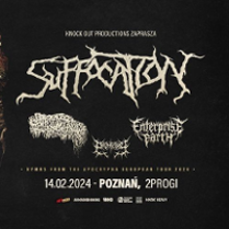 Concert poster: band names and information about the event on black background.