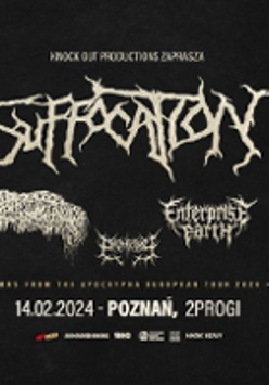 Concert poster: band names and information about the event on black background.