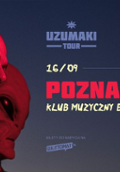 Concert poster - photo of Szpaku and information about the event.