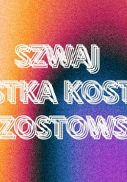 Colourful poster with performers' names.