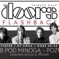 Concert poster: black and white photo of the band and information about the event.