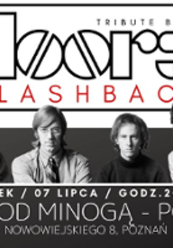 Concert poster: black and white photo of the band and information about the event.