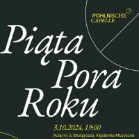 Concert poster: information about the event on black background.