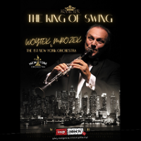 Concert poster - photo of Voytek Mrozek playing the clarinet.