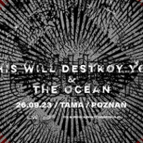 Black, grey and white concert poster with information about the event.