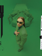 Concert poster - photo of the artist and information about the tour.