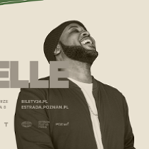 Black and white photo of Tony Momrelle, smiling, with his face up.