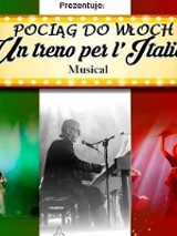 Concert poster in red, white and green colours with photos of performers.