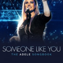 Concert poster: the title of the concert and a smiling woman standing by the microphone.