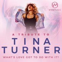Concert poster: photo of Tina Turner and the title of the event.