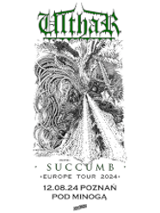 Black and white concert poster with abstract graphic and information about the event.