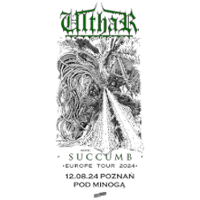 Black and white concert poster with abstract graphic and information about the event.