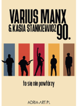 Concert poster: the title of the concert and the silhouettes of five people in colorful rectangles.